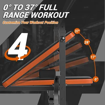 XDDIAS Weight Bench, 770LBS Bench Press Set with Leg Extension, 6 in 1 Weight Bench for Home Gym 4