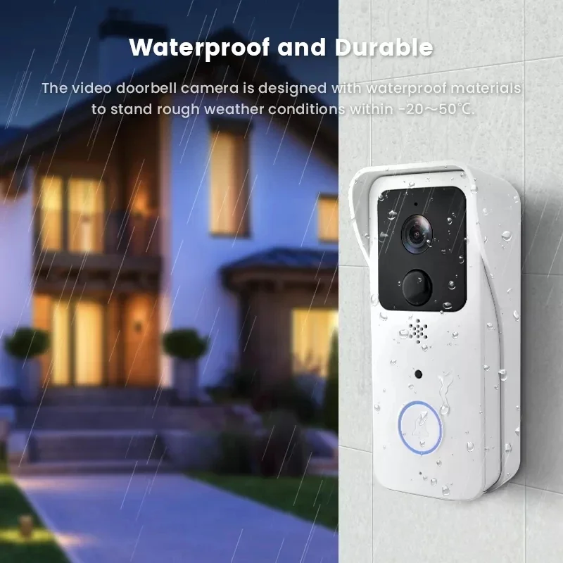 5G 2.4G Wifi Video Deurbel 1080P Tuya Smart Outdoor Draadloze Intercom Waterdichte Draadloze Camera Met Ac/Dc Voeding