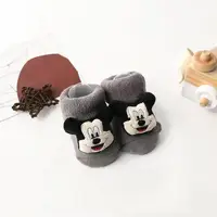 Winter Baby Girls Socks Newborn Mickey Minnie Baby Socks Infant Baby Boy Socks Anti Slip Soft keep warm Floor Sock Shoes 1