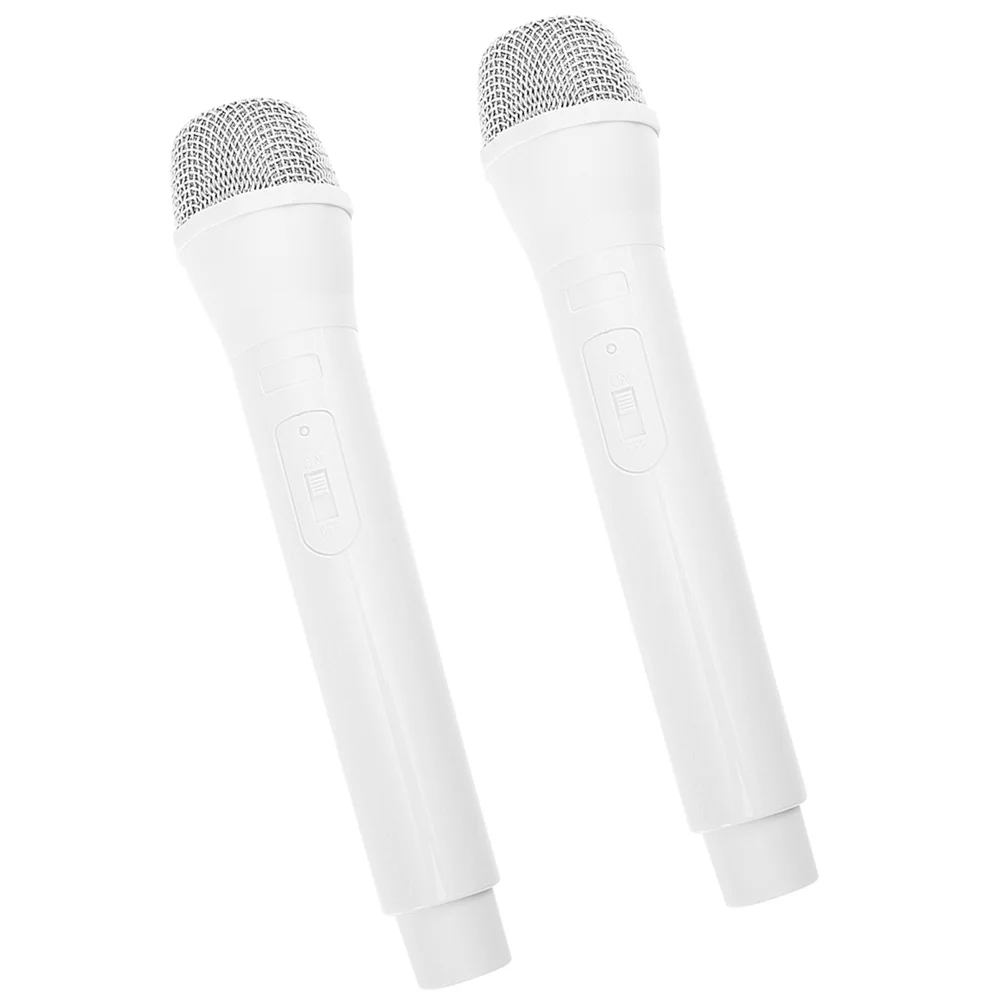 

2 Pcs Fake Toy Microphone Toddler Toys Costume Karaoke Props Abs False Handheld