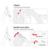 Piececool Model Tool Kit - Clipper - Needle Nose Pliers Round Auxiliary for DIY 3D Jigsaw Metal Puzzle 2