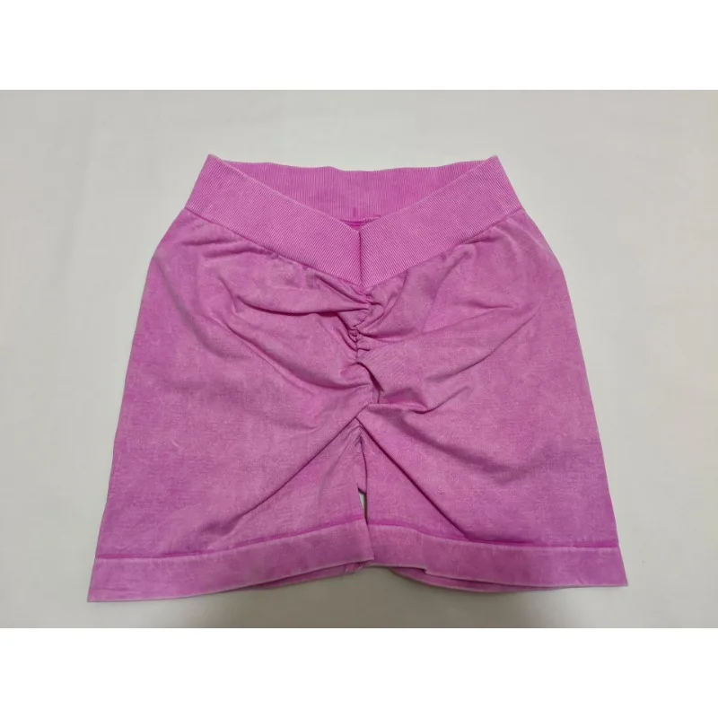 Seamless V Waist Shorts Women Frosted Water Wash Shorts Stretchy High Waist Workout Running Sexy Hip Liftting Yoga Shorts Best Sellers In Women's Clothing