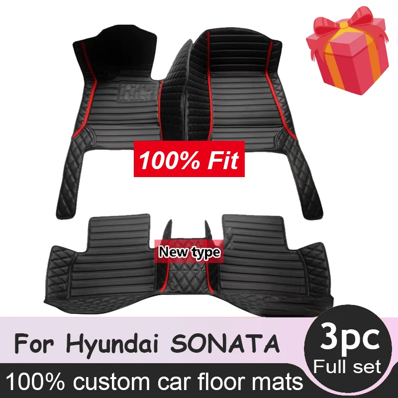 

Artificial Leather Custom Car Floor Mats for Hyundai SONATA 2015-2018 Interior Details Car Accessories