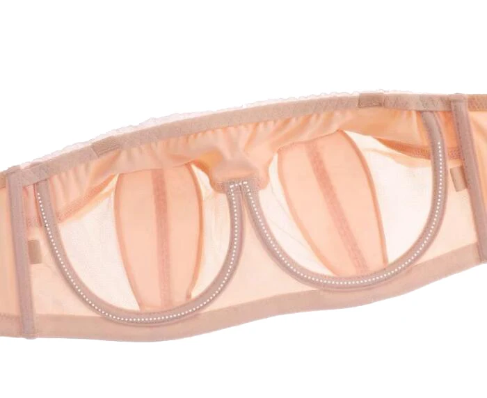 Strapless Bras for Women Transparent Full Coverage Multi-way Underwire Lace Invisible Balconette Bralette 36 38 40 42 B C D E F