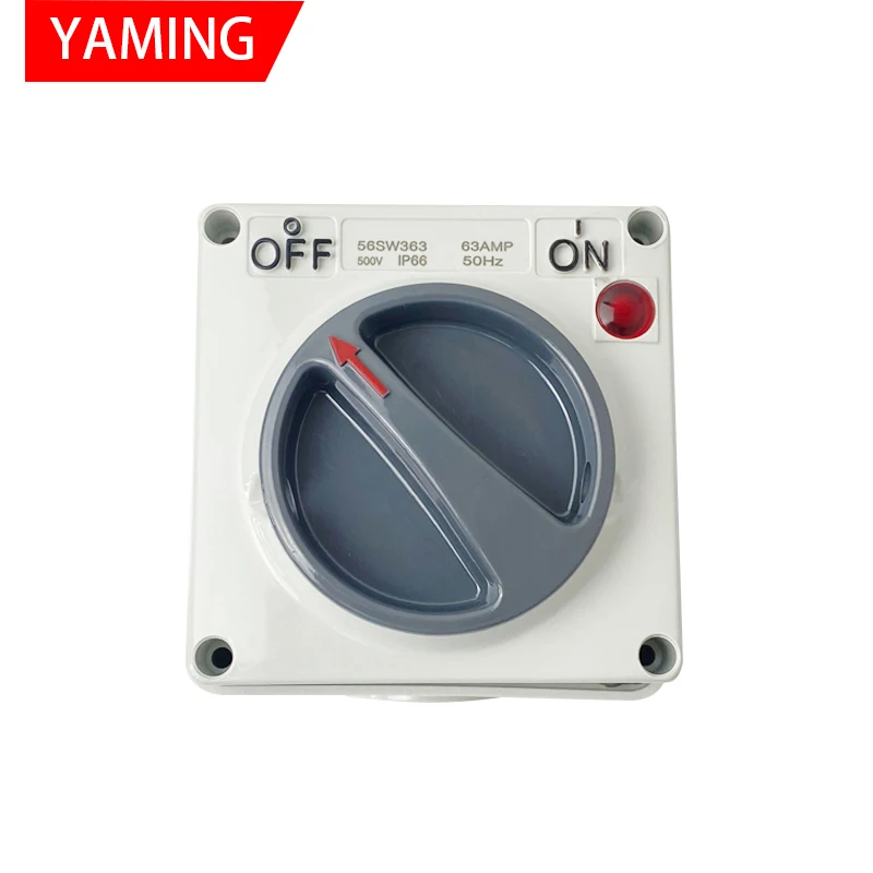 interruptor impermeavel exterior trifasico do interruptor 63a 03