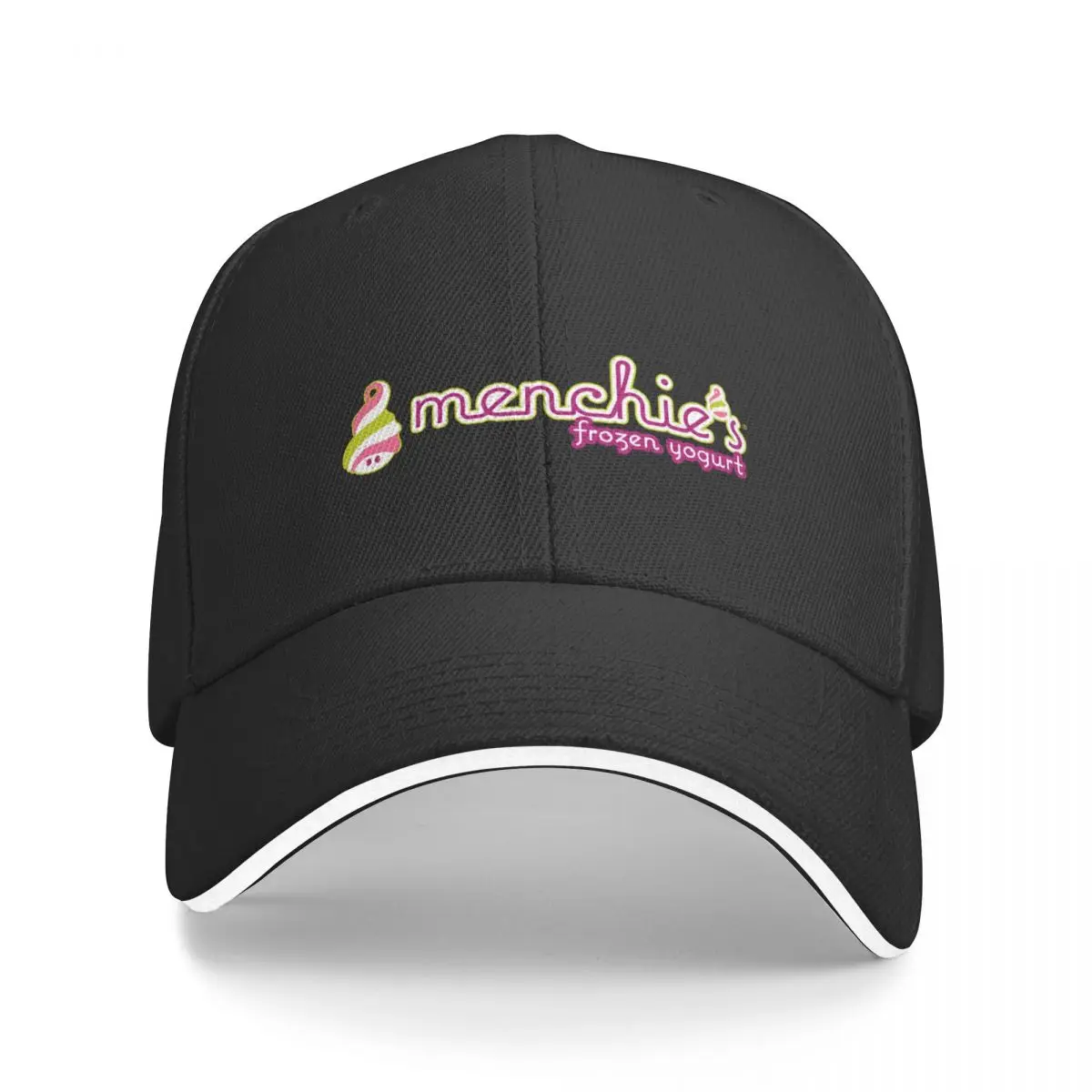 

design menchie's frozen yogurt restaurant logo Baseball Cap derby hat Thermal Visor Woman Men's