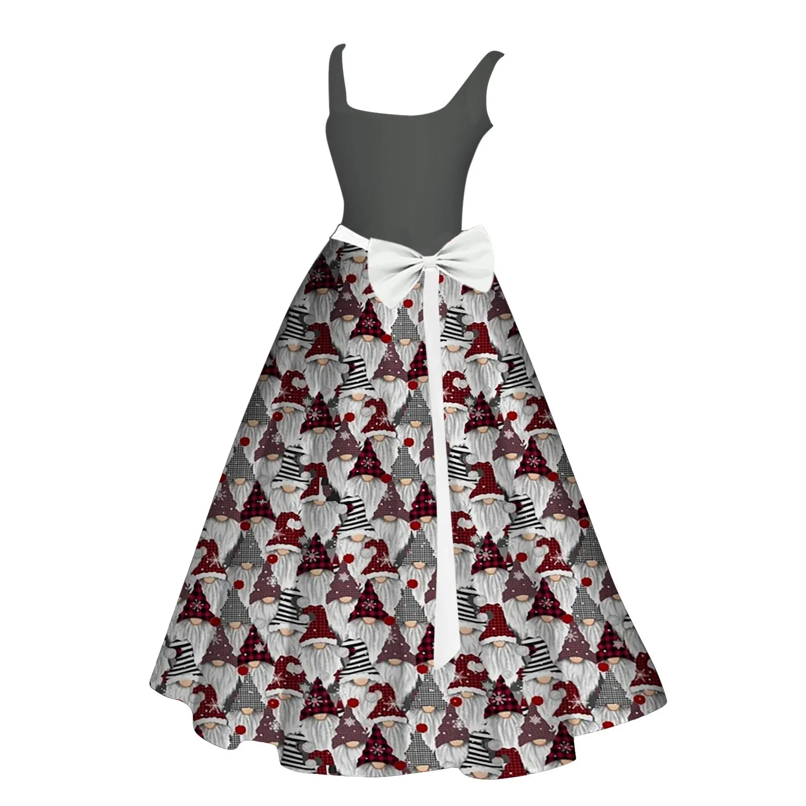 

Женское вечернее платье с принтом Санта-Клауса, розовое коктейльное платье в стиле ретро 50-60-х годов для рождественской вечеринки, зима 2019