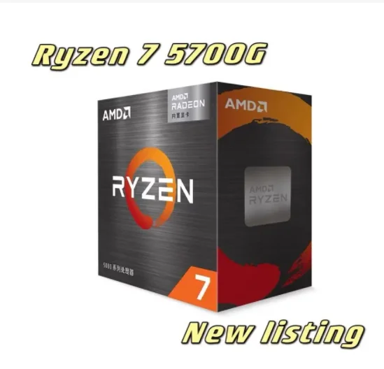 Nuovo Processore Cpu Amd Ryzen 7 5700G Originale Novo Vega 8 R7 5700G Nuovo Desktop 3.8Ghz 8 Core 16 Thread Con Ventola Di Raffreddamento