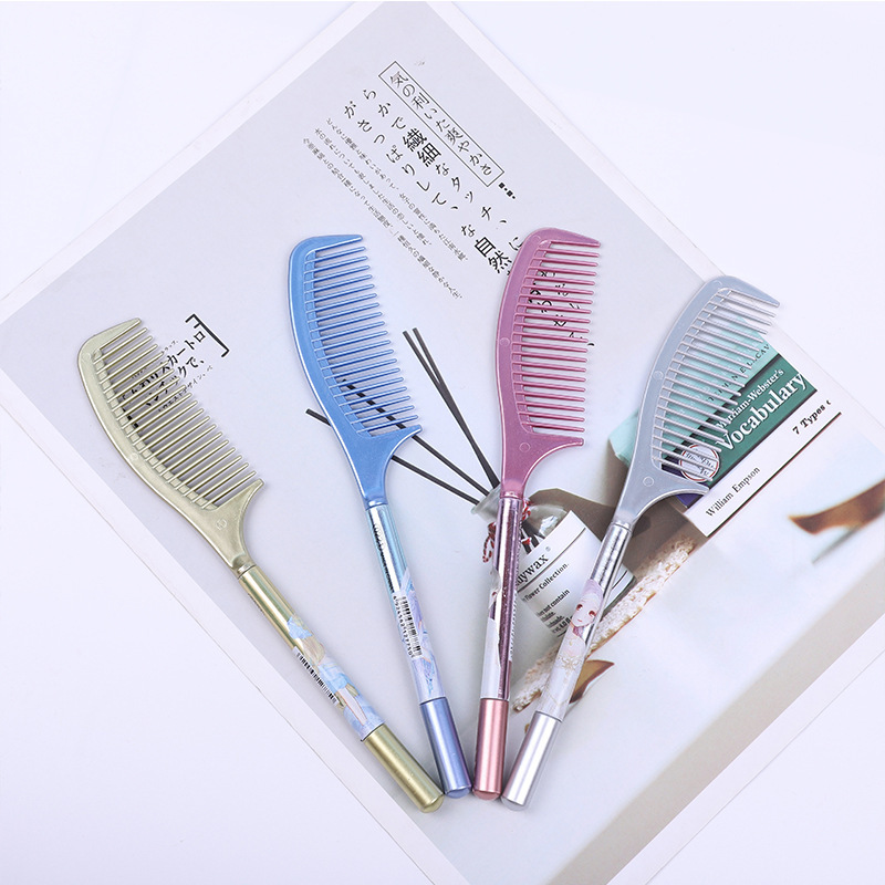 Comb Styling Tools Gel Pen Black Ink Pens School Office Writing Supplies Stationery Supplies Novelty Stationery Color Random