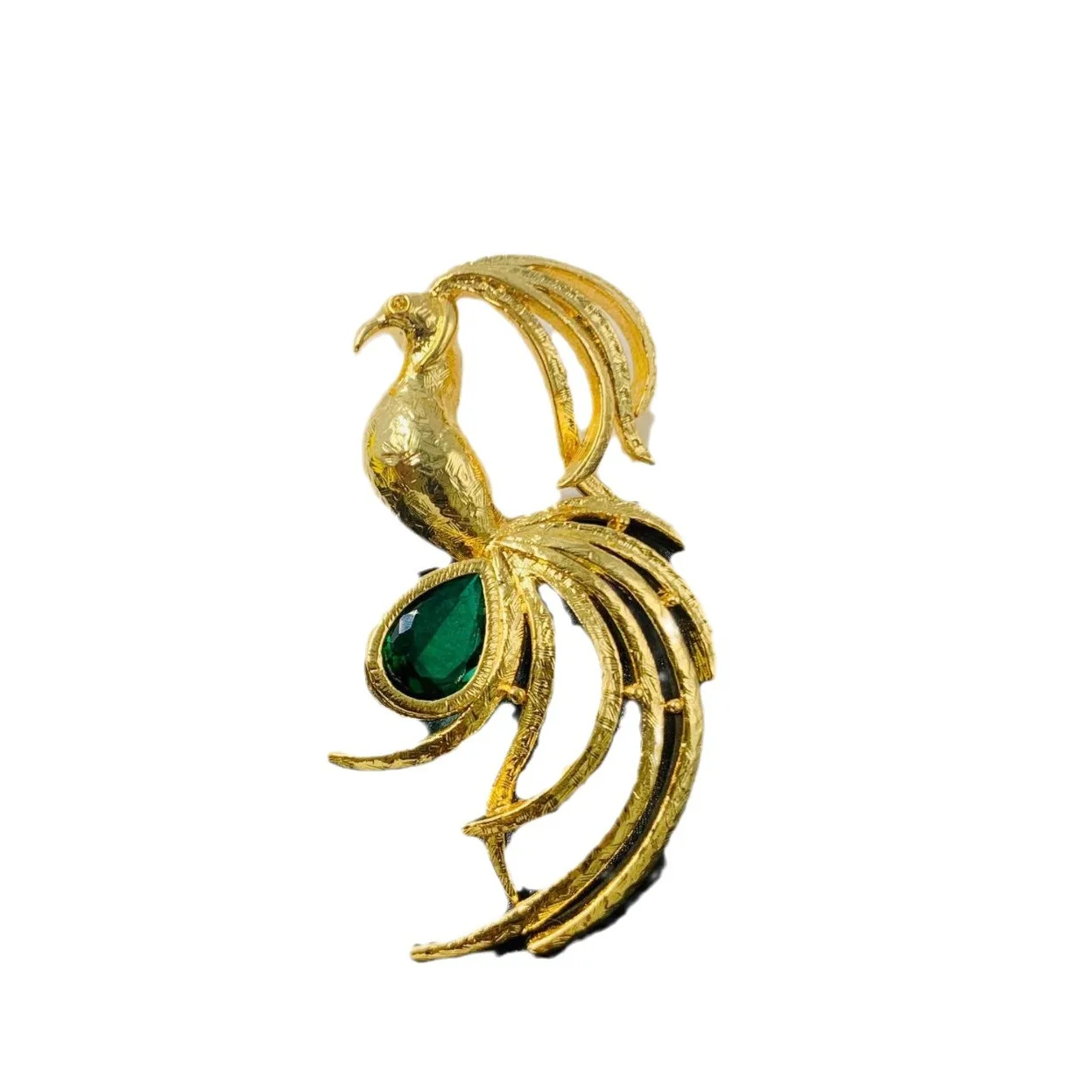 Zircon brooch for bird of paradise and phoenix chicken