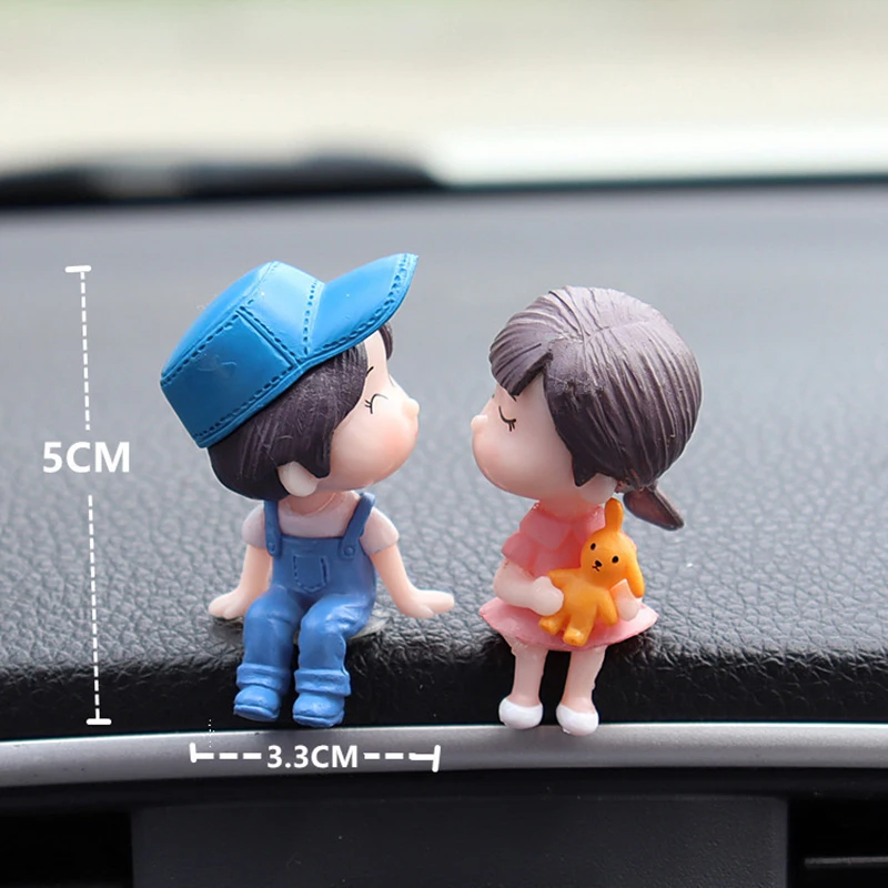 Car Decoration Cartoon Couples Action Figure Figurines Balloon Ornament Auto Interior Dashboard Accessories for Girls Gifts,car decoration accessories,figurine model doll,figurine model,robot figure ornament,car figurine ornament,lucky cat figurines