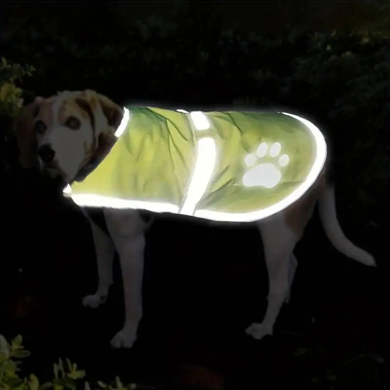 Breathable high visibility dog reflective safety vest for walking running to keep dogs visible safe from cars and motorcycle reflective safety vest