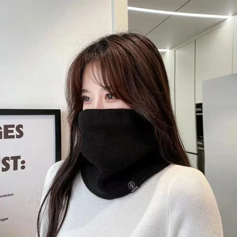 Fashion Women Knitted Scarf Solid Cashmer Like Winter Snood Scarves Lady Warm Thick Unisex Men Neck Scarfs Ring - 3