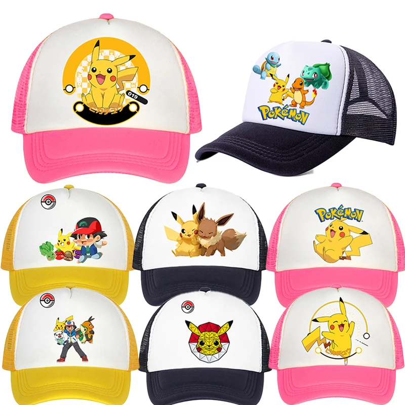 Pokemon Pikachu Caps Hat Boy Men Headdress Travel Leisure Sunshade