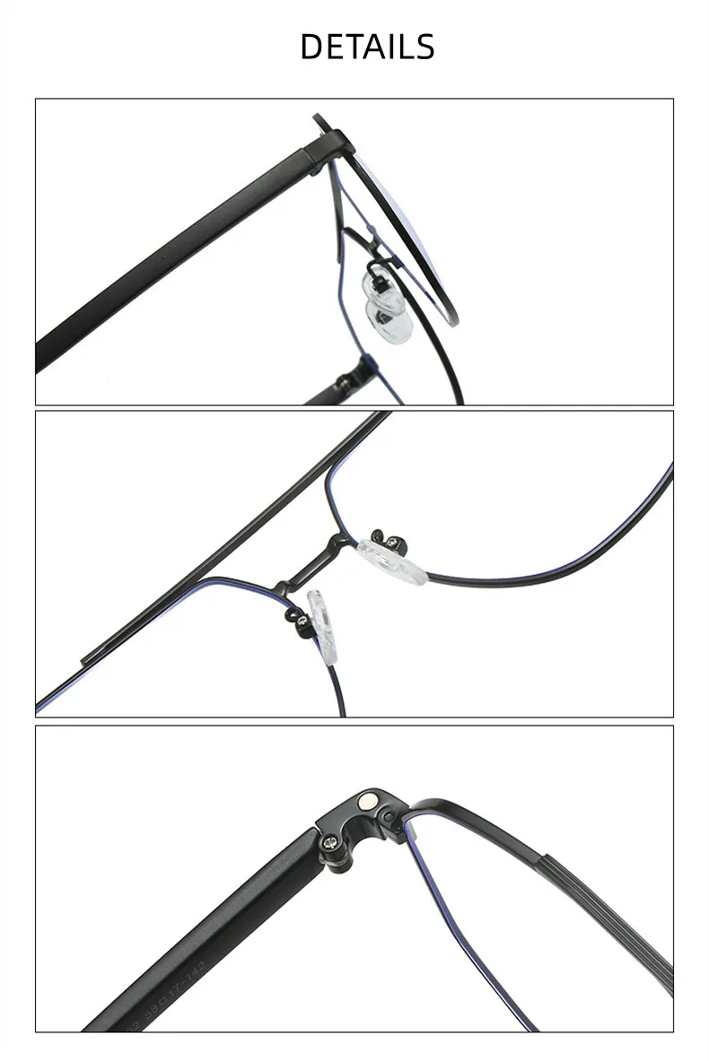 Magnet Brillen Vintage Vollrand Optische Rahmen Mit Sonnenbrille und Nacht Fahren Clip Breit Großes Gesicht Verwenden 60mm Doppel brücke – Detail 6