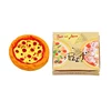 1Set 1:12 Dollhouse Miniature Pizza with Packing Box Model Kitchen Food Accessories For Doll House Decor Kids Pretend Play Toys 5