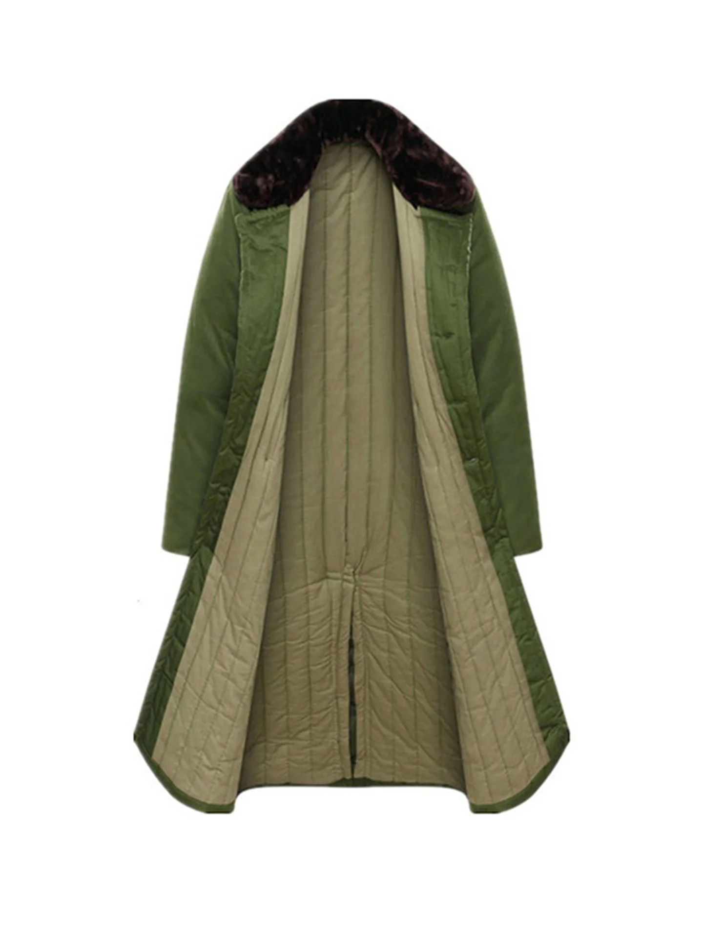 Winter Men's Hunting Long Jacket Hooded Parka Thick Cotton Thermal Fleece Coat Outdoor Windproof Waterproof Overcoat