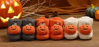 Girls' Orange Fashionable Trendy Design Cute Pumpkin Comfortable Casual Warm Boots 3