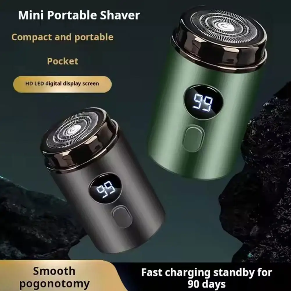 Mini rasoio elettrico da uomo rasoio portatile da viaggio_voghion.com