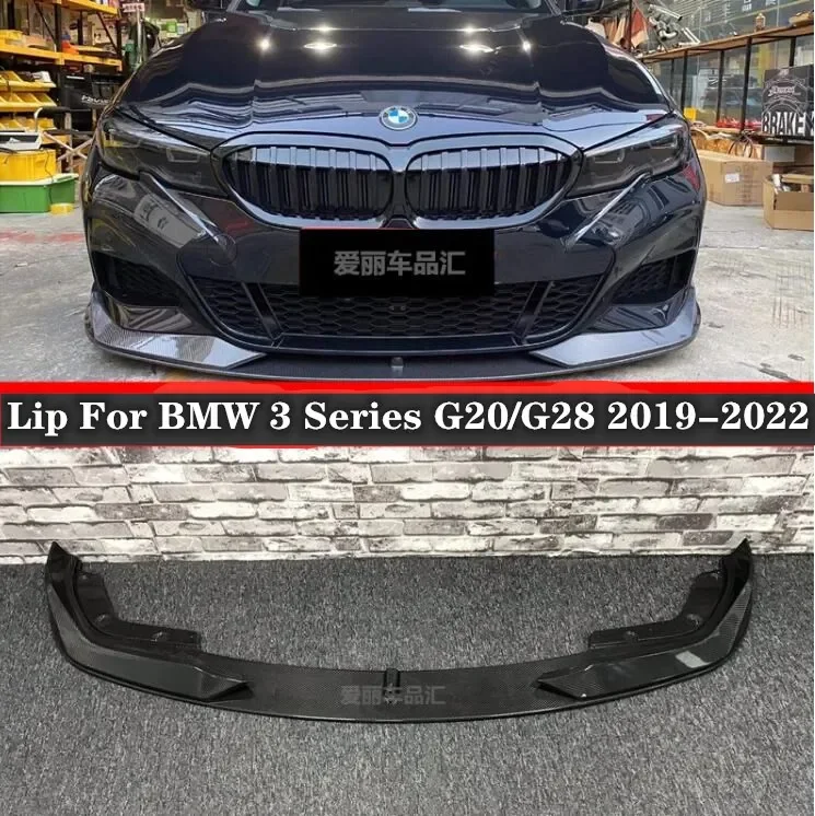 

For BMW 3 Series G20/G28 2019-2022 High Quality Carbon Fiber Bumper Front Lip Splitters Cover Protector