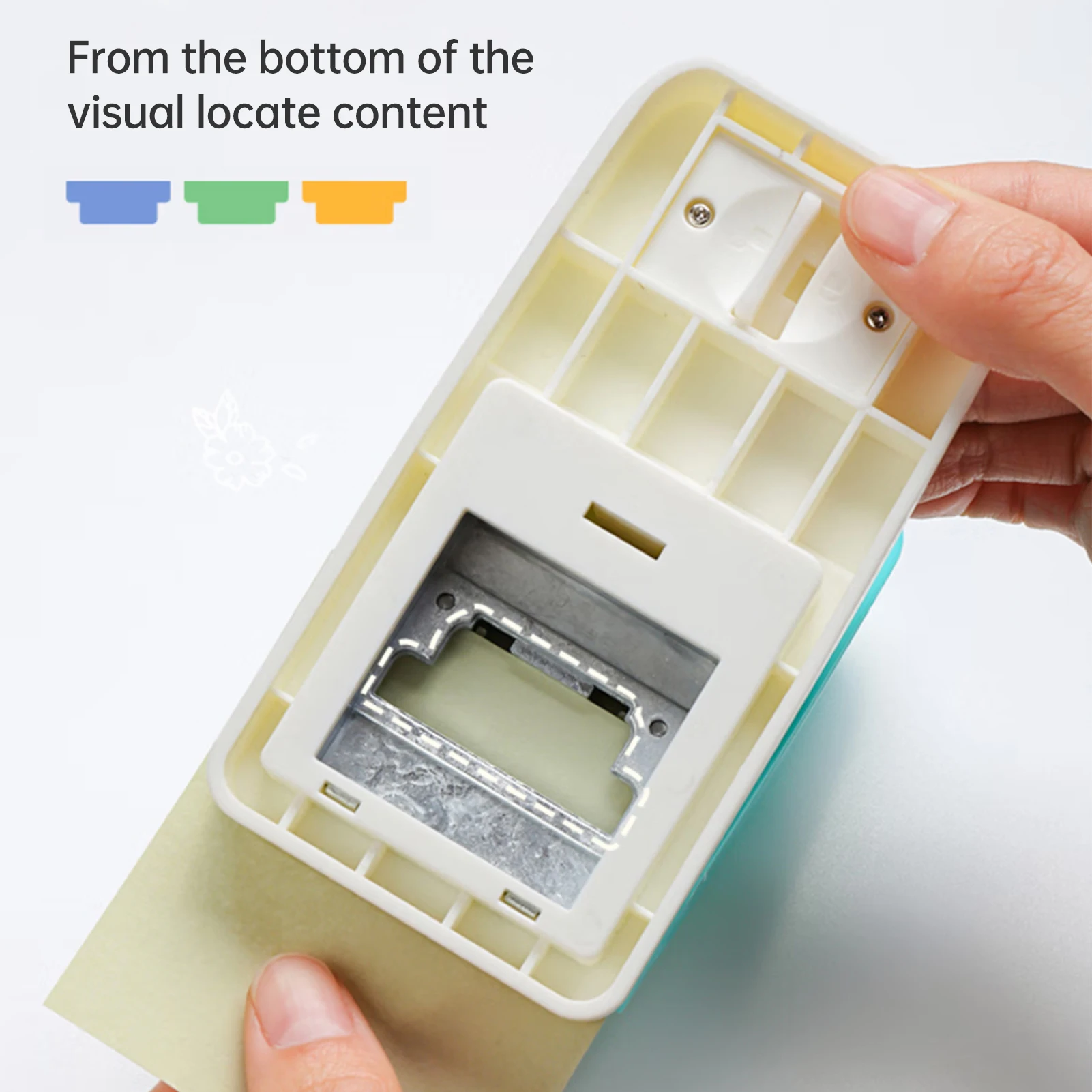 KW-trio BQJ-04 Tab Punch Loose-leaf Separator DIY Index Sticker Label Puncher Divider Paper Punch Machine for Crafts Bookmark