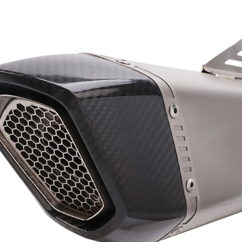 60MM Motorcycle Exhaust Escape iSTUNT Moto Modified Carbon fiber Muffler For BMW s1000rr R1200GS ZX10R TMAX 530 560 Z1000 - - Racext 21