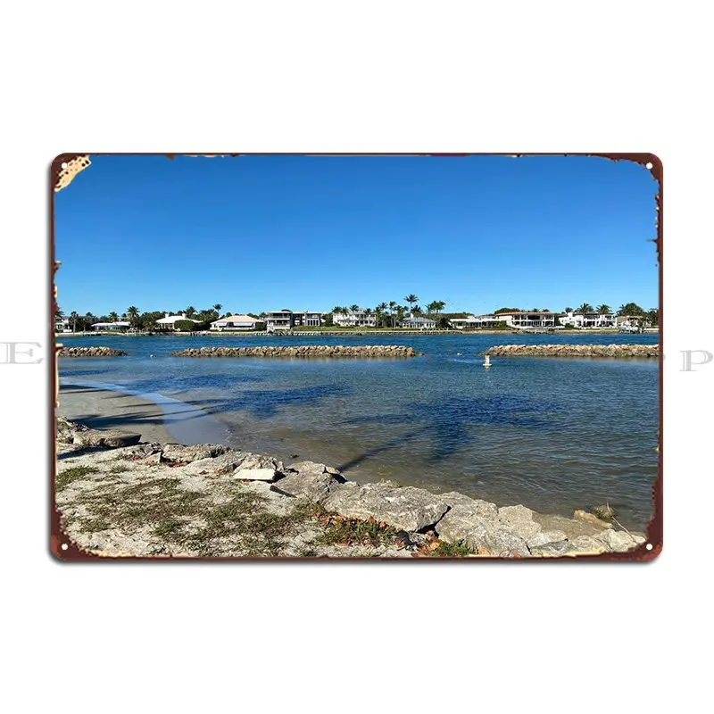 

Shadows Of The Palm Metal Plaque Printed Party Wall Decor Party Cinema Tin Sign Poster