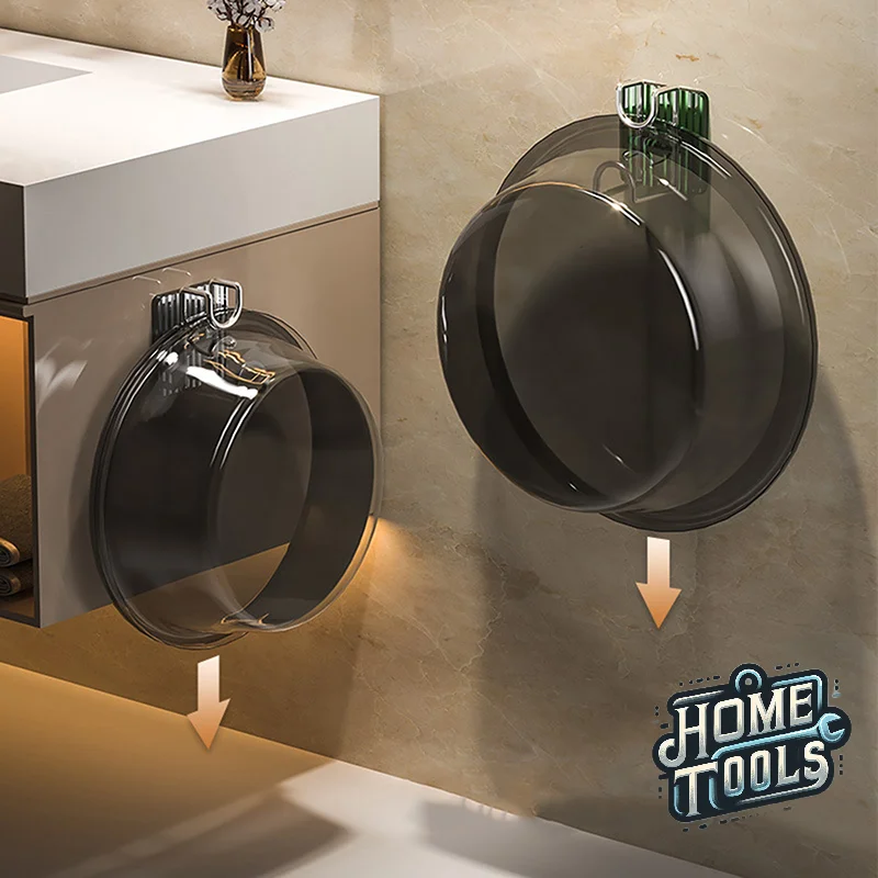 Self-adhesive Hooks Wall Mounted Washbasin Storage Hooks Holders Bathroom Basin Storage Rack Holder Save Space Stainless