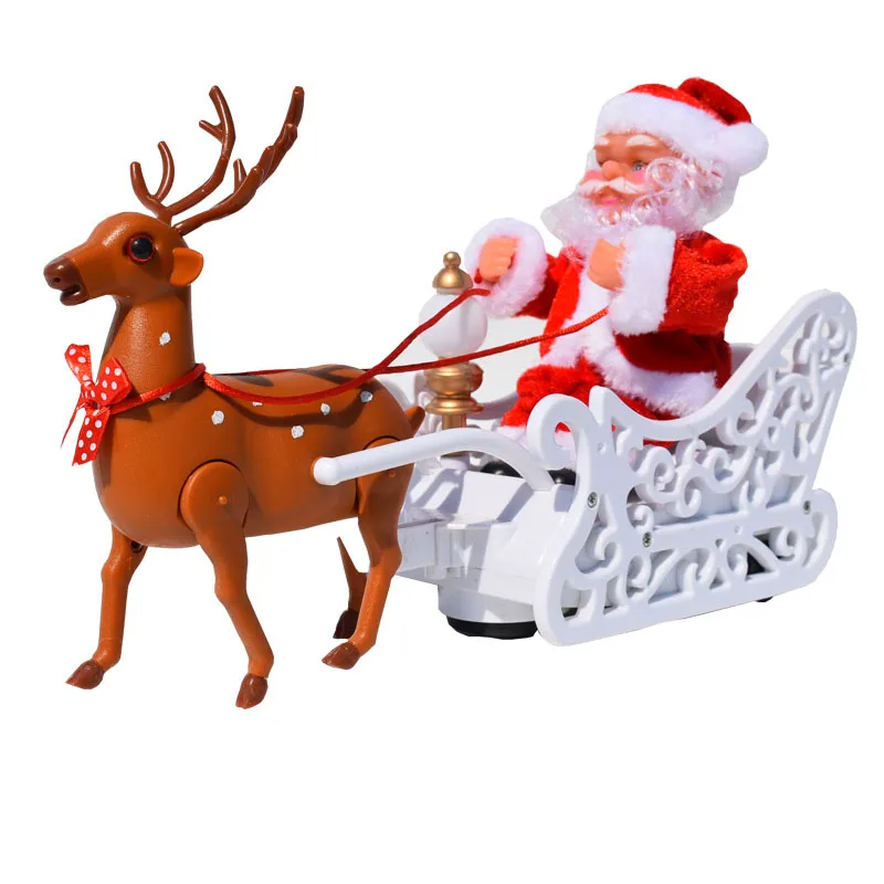 Christmas Electric Santa Claus Climbing Rope Plush Doll Creative Music Xmas Tree Decor Birthday festival Kids gifts Toys 6