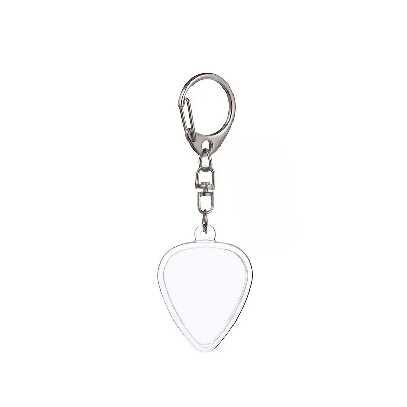1pc Guitar Pick Holder Keychain - Heart-Shaped with Secure Lid, Durable Acrylic Guitar Pick Organizer for Musicians,Music Lovers