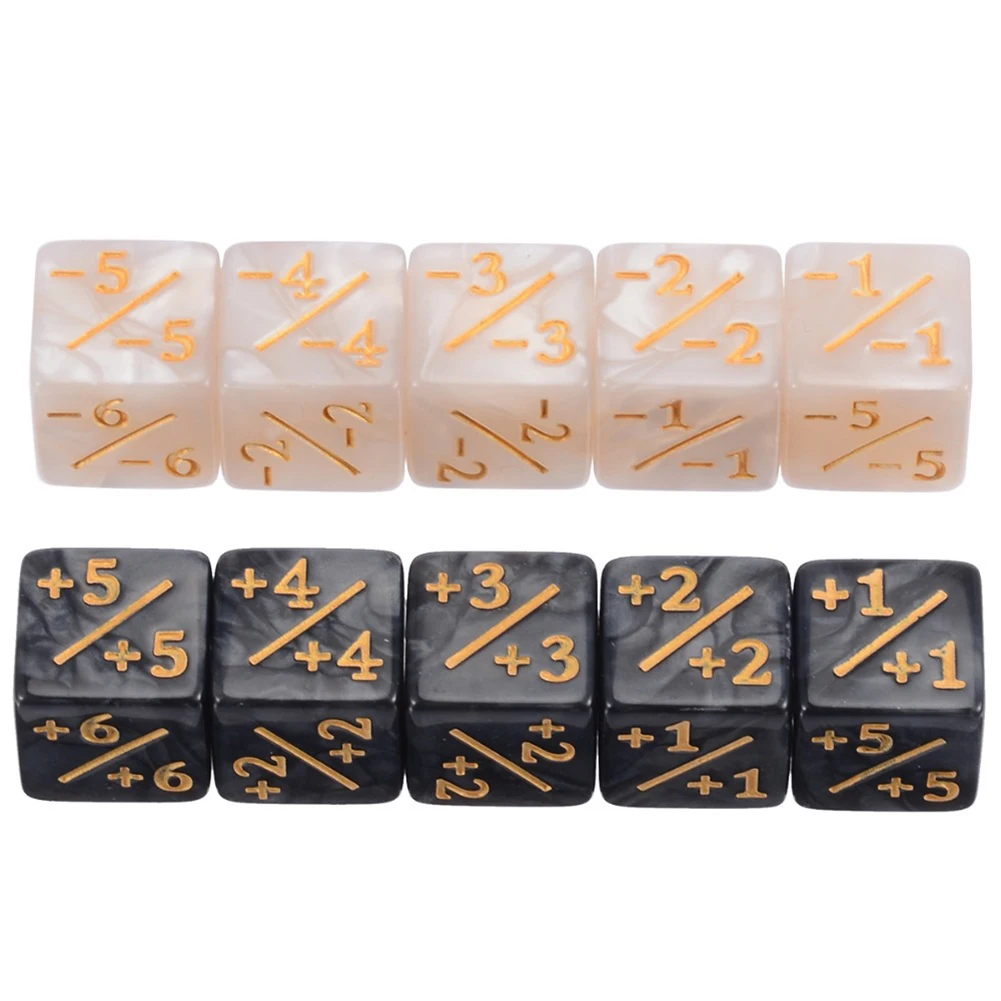 6 Sided Counters Dice Game Compatible with CCG/Card Counters Token Kids Counting Dice Card Gaming 10-50 Pieces