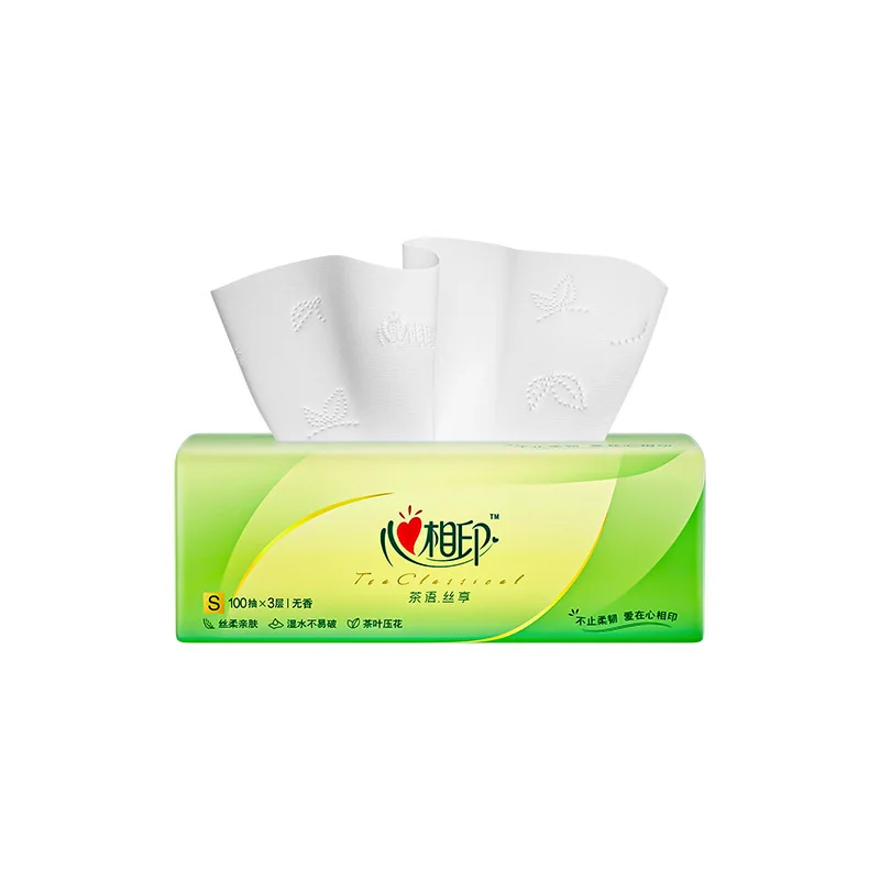 Mind act upon mind Tea language 100 tissue household wet water native wood pulp silk enjoy facial tissue toilet paper