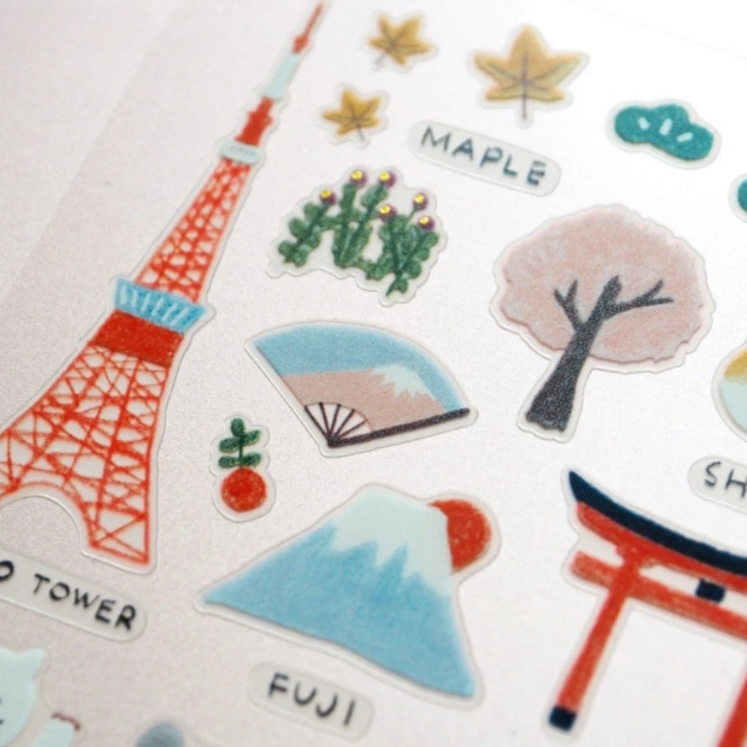Korean Import Suatelier Tokyo Travel Sticker Set for Scrapbooking & Journaling