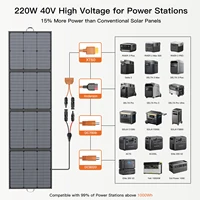 MHPOWOS chargeur solaire Portable 40V 220W Kit de panneaux solaires pliables pour Jackery Bluetti Ecoflow stations électriques RV Camping Patio 3
