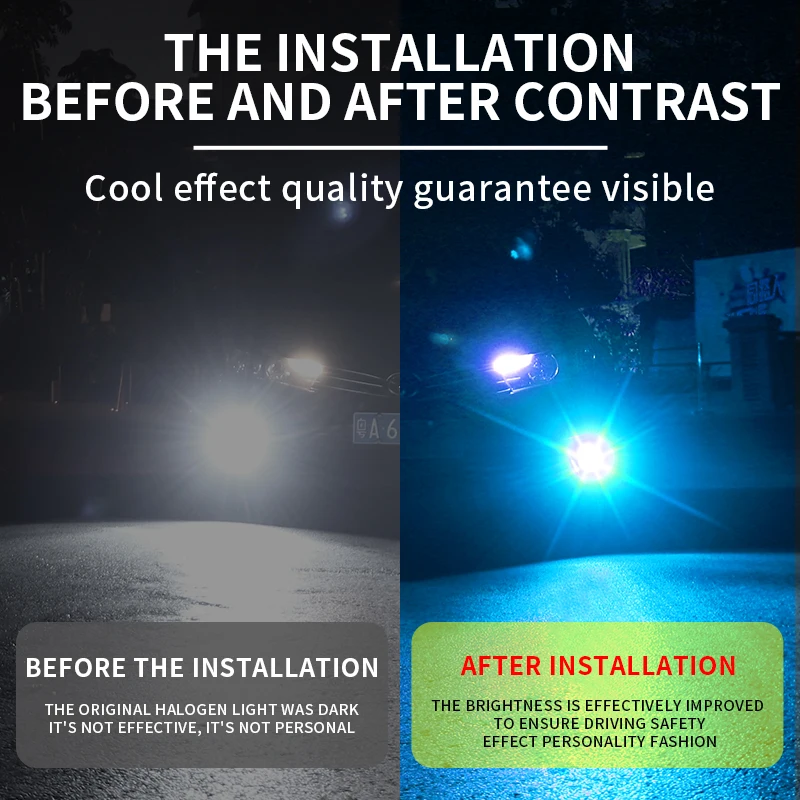 Flash dual color Laser led headlight h7 h11 9005 9006 50w led lens fog light Yellow Green White car bulbs led lights led bulbs led headlights led car lights led car headlights car headlamps