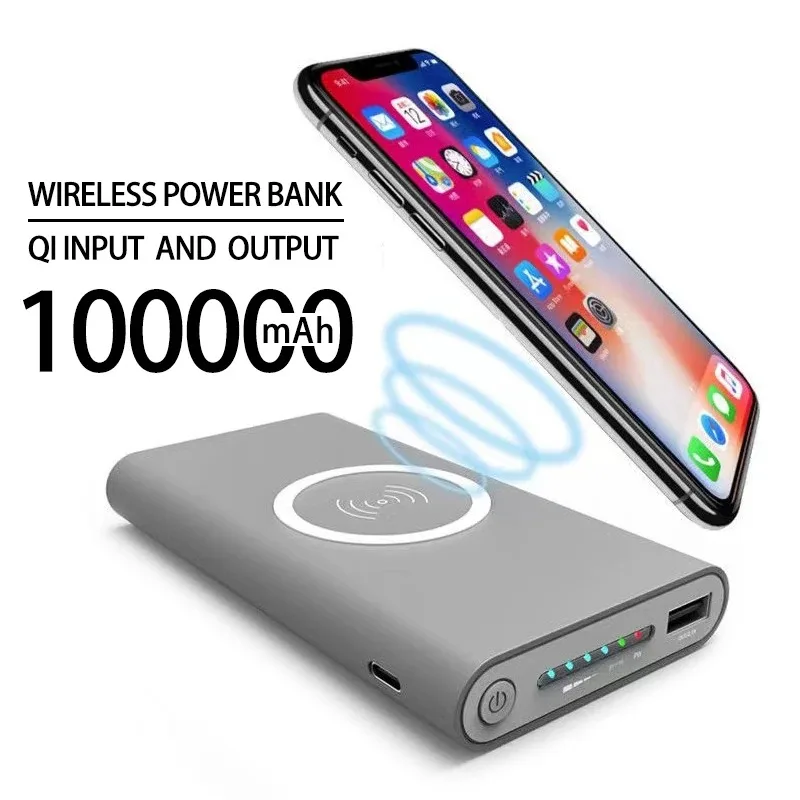 Free Shipping Hot Selling Wireless Power Bank Fast Charging 100000mAh Portable LED Display HTC Powe External Battery Pack
