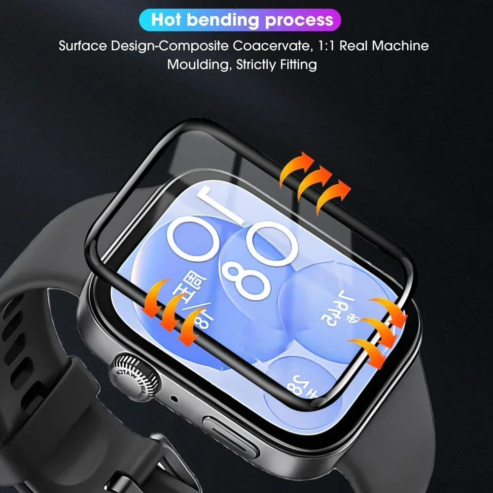 Premium 9D Curved Screen Protector Film for Smartwatches - Full Coverage, Pack of 1-4