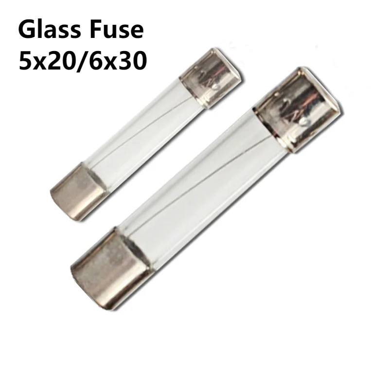 

100Pcs/Lot 5x20/6x30 Glass Fuse Tube 250v 2A 3A 4A 5A 7A 8A 10A