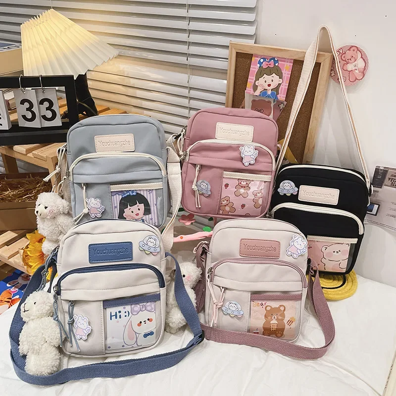 New 2024 Japanese Style Crossbody Bags Kawaii Girls Small Shoulder Bag Transparent Itabag Women Handbags and Purses Phone Bag
