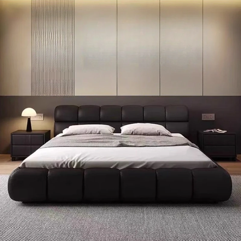 Storage Glamour Letto Matrimoniale Impermeabile Nero Queen Sleeping Luxury Bedroom Bed Frame Design Moderno Letto Matrimoniale Furniture
