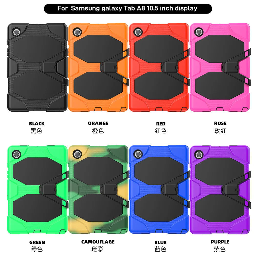삼성 탭용 그리핀 실리콘 보호 케이스, 스탠드 포함 하드 PC 뒷면 커버, A7, A8, S2, S4, S5, S6, X200, T220, T500, T860, P200, P610 용