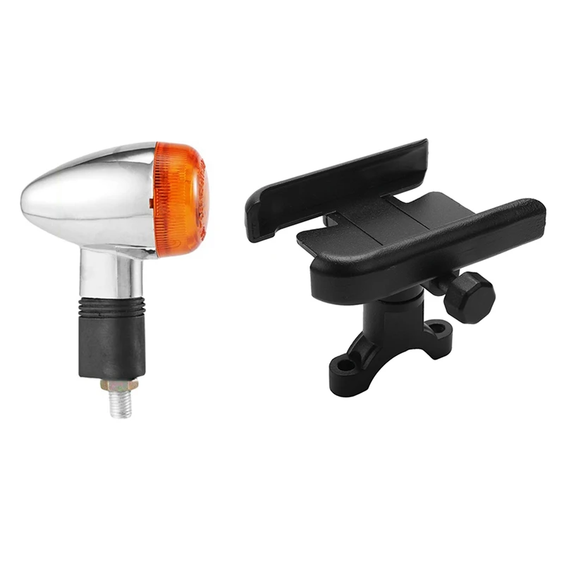 

2 шт. Сигналы поворота Передние Задние фары для Honda с регулируемым велосипедным рулем держатель телефона