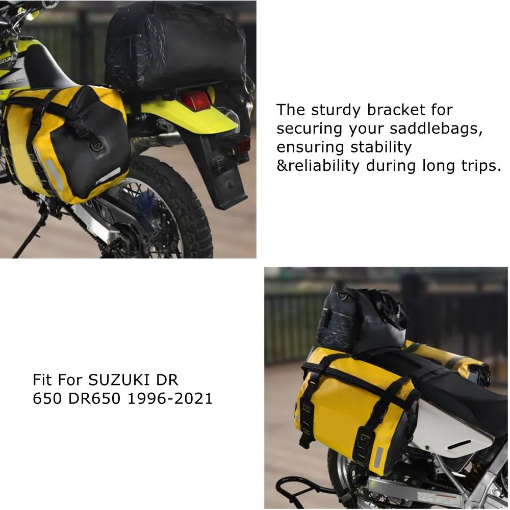  Porte-Bagages Arrière de Moto Moto Support Cargo Étagère  Sacoche Support Dirt Bike pour Su-zu-ki DR650 DR650SE DR 650 SE 650SE Arrière  Rack Siège Bagages Vis (Color : Black, Size 