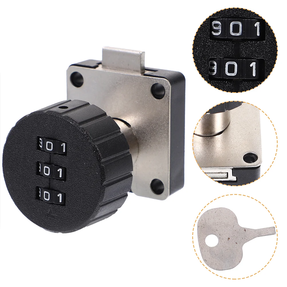 

2 Pcs Drawer Combination Lock Zinc Alloy Password Storage Cabinet File Cabinets