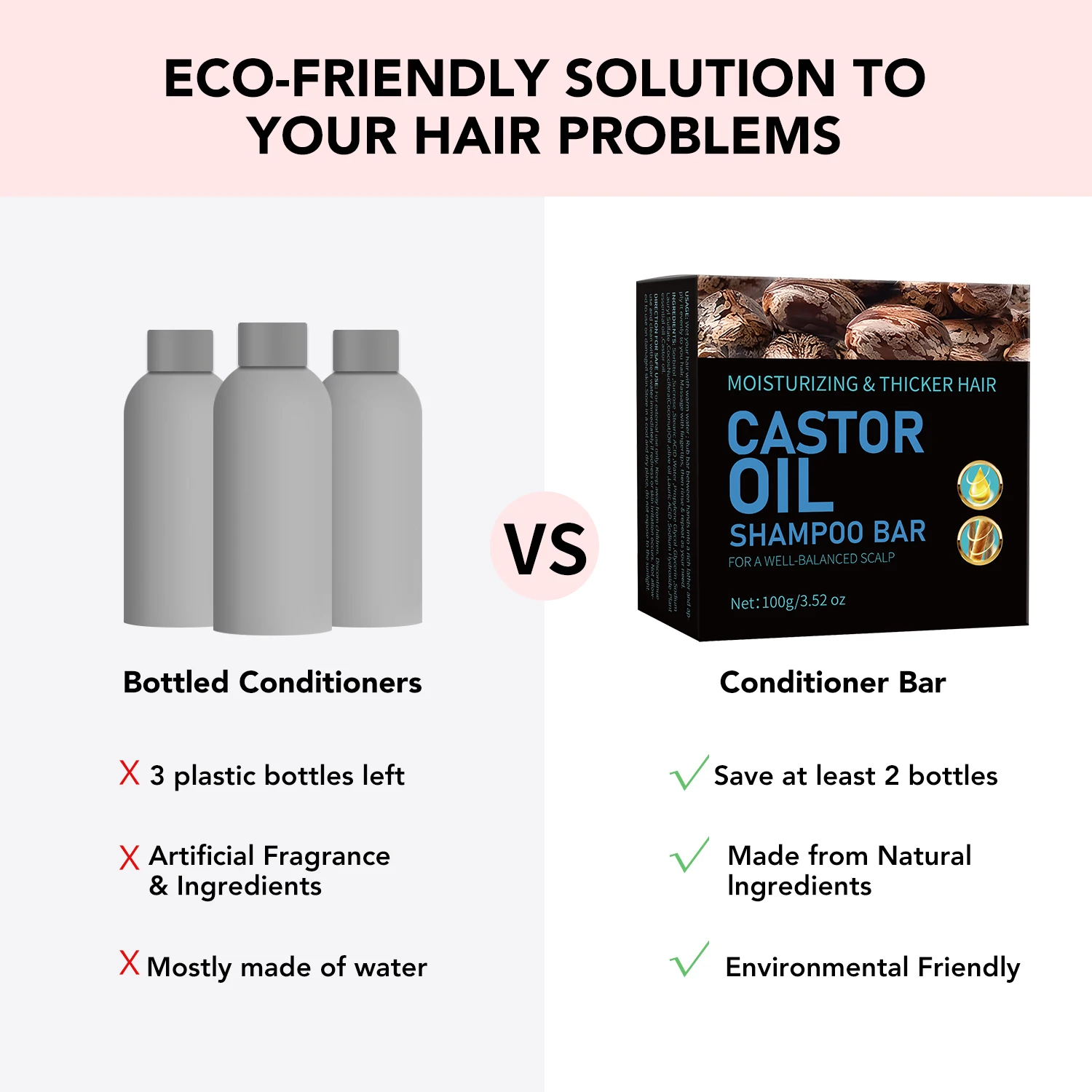 100g Castor Oil Shampoo Hand Make Soap Bar for Hair Growth Hydrating Moisturizing Anit Hair LosS Repair Damage Dry Hair Skin 4