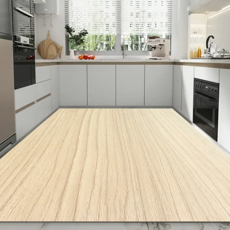 

Imitation Wood Grain Kitchen Floor Mat Waterproof Oil-proof Wipeable Washable PVC Leather Carpet Balcony Soft Rug Ковер Tapis 러그