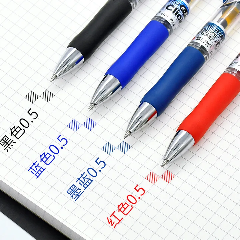 Gel Pens 43 PCS Gel Pens & Refills Set Stationery Kawaii Writing Pen Black/red/blue Ink 0.5 mm Blue Ballpoint Pen Office School Supplies