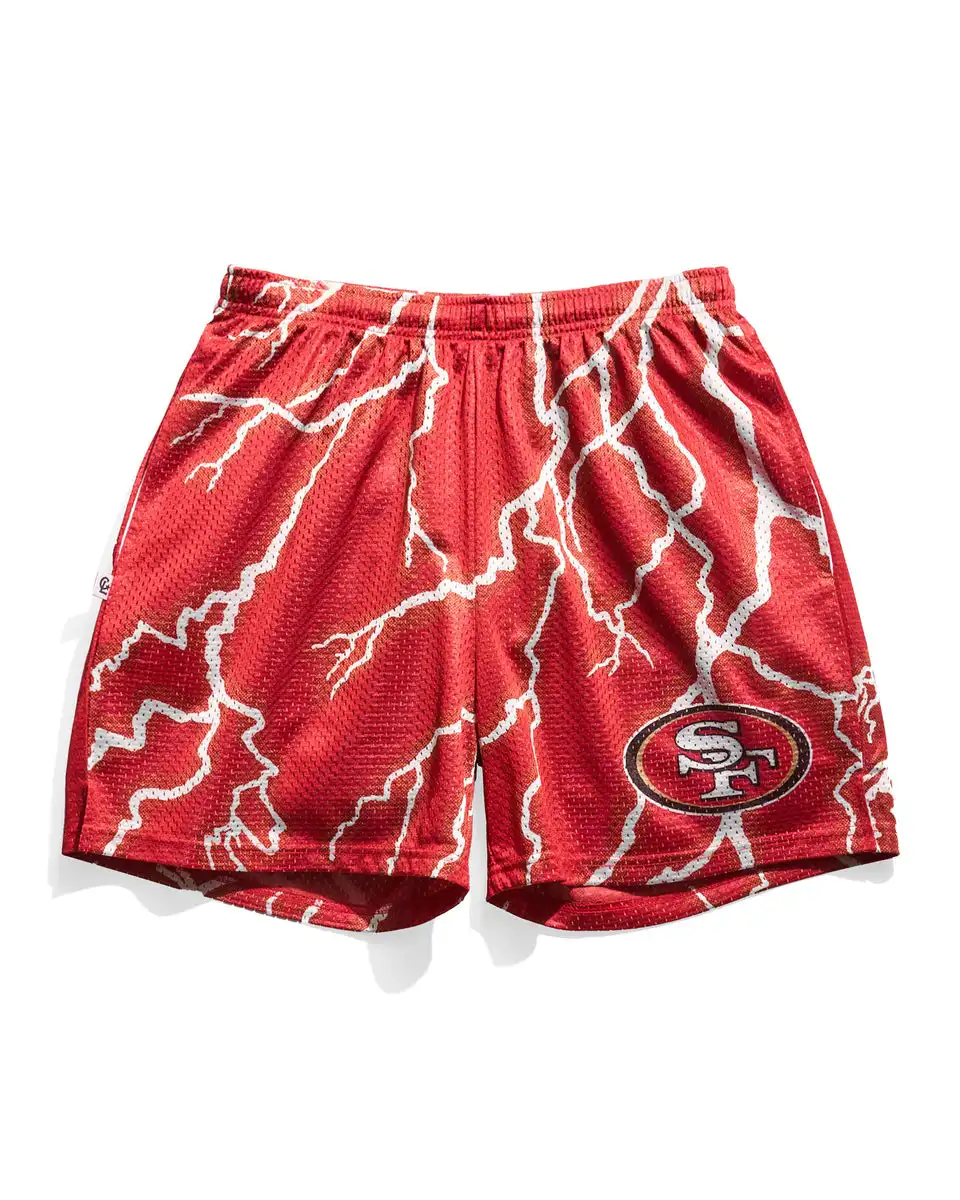 Summer American Football Sports Shorts Men Women Rugby Team Fans Shorts Breathable Fast Dry 3D Printed Lightning Eagle -