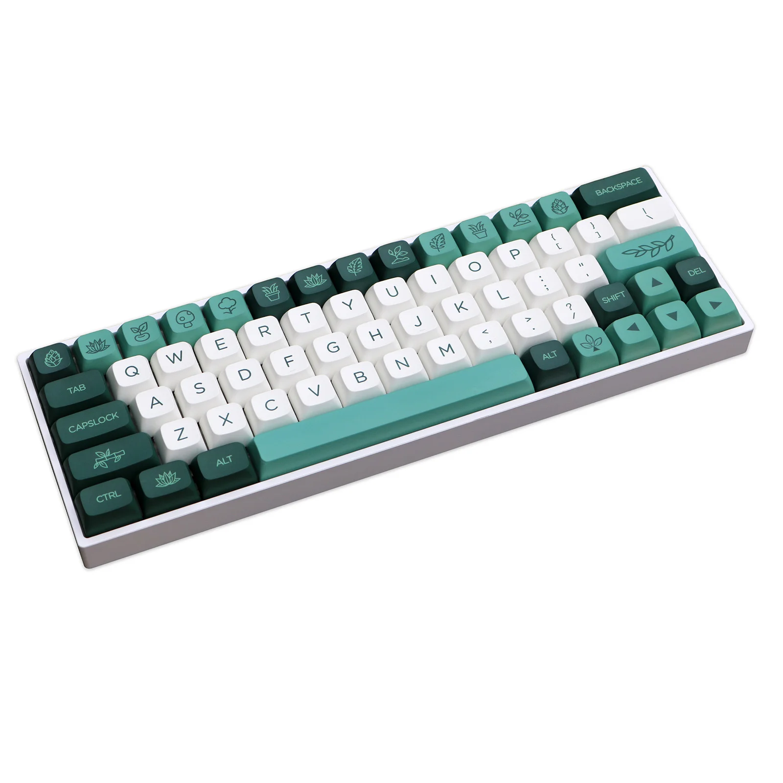 Chaves Conjunto Gmk Botânico Keycaps Lados Corante Sublimação Tampões de Chave qx Xda Perfil Keycap com 2u 1.75u Deslocamento 1.5u Ctrl Alt 138 - Imagem 3