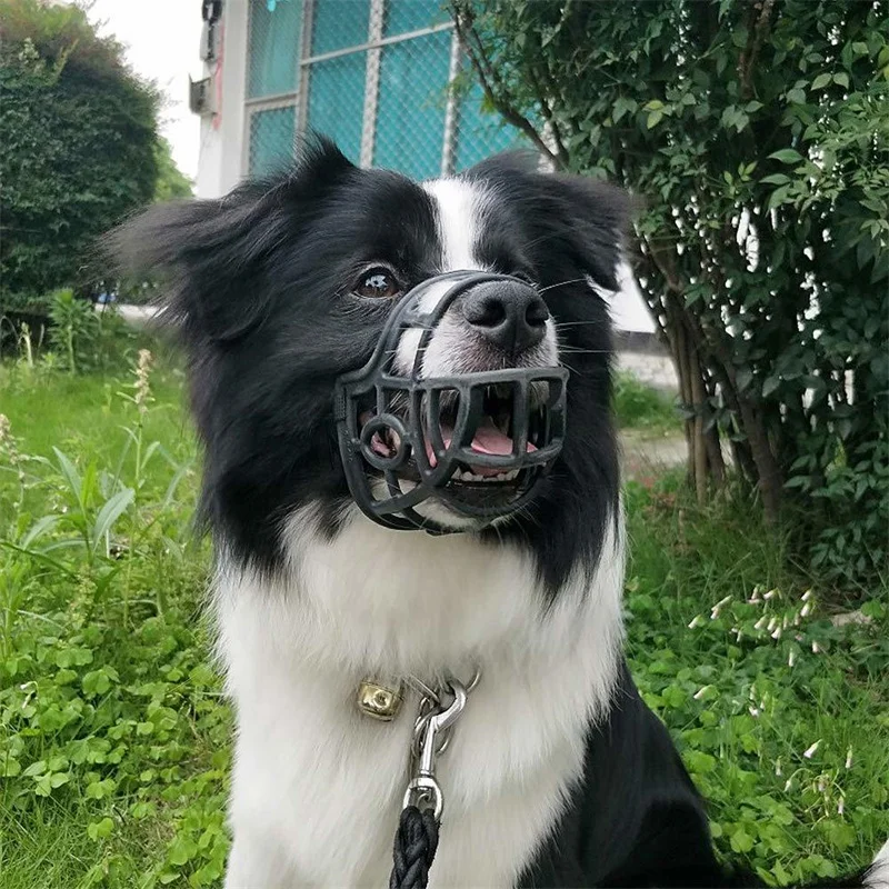 1PC Pet Dog Adjustable Mask Bark Bite Mesh Mouth Muzzle Grooming Anti Stop Chewing Hound Training Tool Anti-bite E11444
